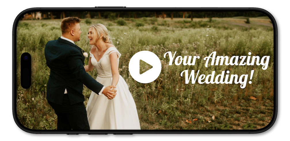 wedding highlights video filmed on iPhone